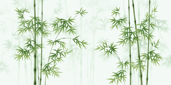 新中式竹子畫