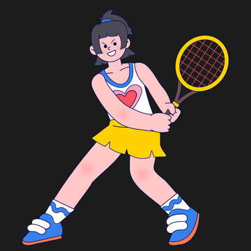 打網(wǎng)球的女孩