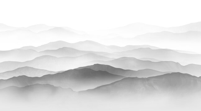 水墨群山
