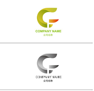 字母GF組合娛樂傳媒logo