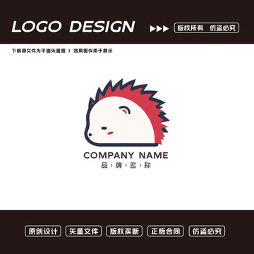 卡通刺猬logo標(biāo)志