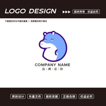 河馬logo標志