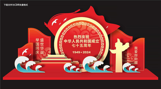 國慶75周年美陳