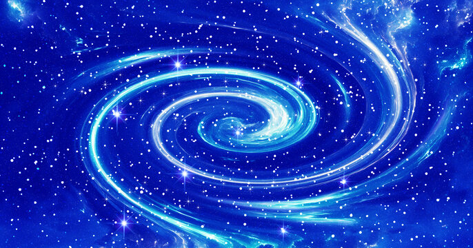 藍(lán)色漩渦星空