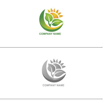 葉子和太陽logo農(nóng)業(yè)logo
