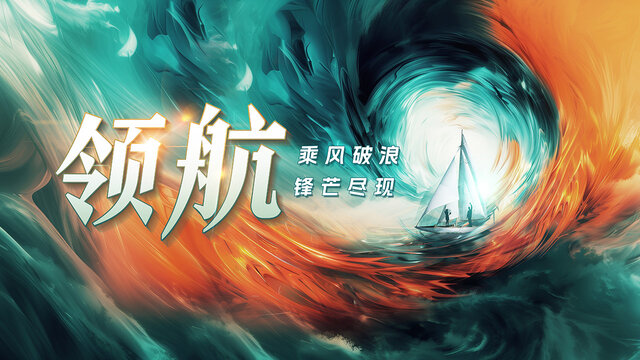 乘風(fēng)破浪領(lǐng)航企業(yè)宣傳主視覺
