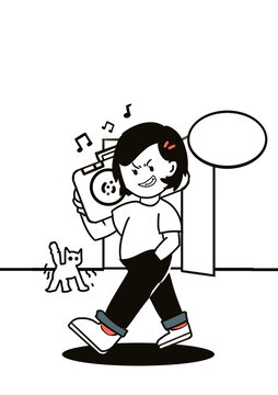 卡通領(lǐng)導(dǎo)視察卡通辦公人物