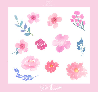 水彩風(fēng)時(shí)尚清新小碎花