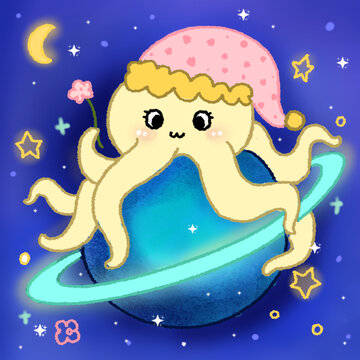 卡通章魚