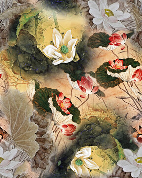 中國風(fēng)荷花