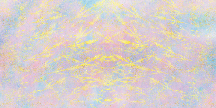 夢幻箭背景圖仿巖彩國風(fēng)肌理插畫
