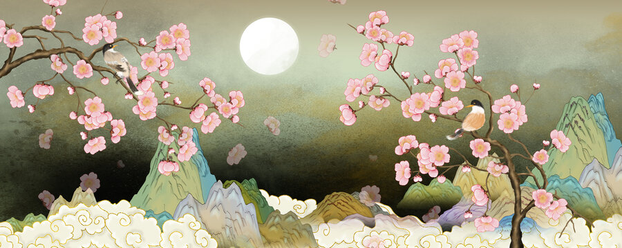 水墨梅花