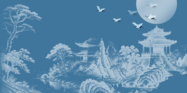 中式意境山水畫(huà)