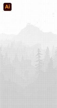 森林沖孔圖案
