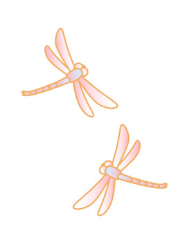 蜻蜓夏日國(guó)風(fēng)透明底高清素材