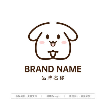 可愛兔子卡通logo