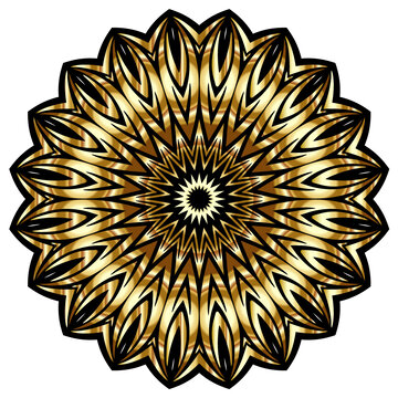圓形金色花紋圖案