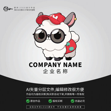 綿羊駝潮牌網(wǎng)紅潮玩卡通LOGO
