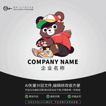 熊潮玩卡通LOGO網(wǎng)紅潮牌