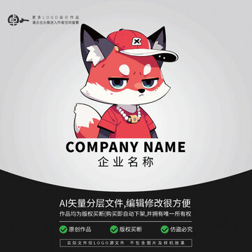 狐貍卡通LOGO網(wǎng)紅潮牌潮玩