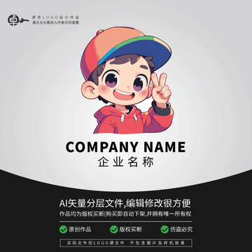 男網(wǎng)紅潮玩卡通LOGO潮牌