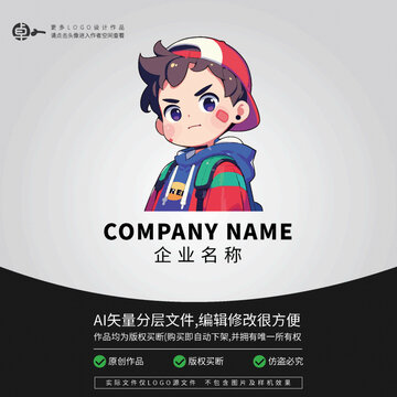 男潮玩LOGO網(wǎng)紅卡通潮牌