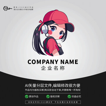 女卡通潮牌潮玩LOGO網(wǎng)紅