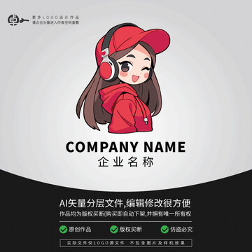 女潮玩LOGO網(wǎng)紅卡通潮牌