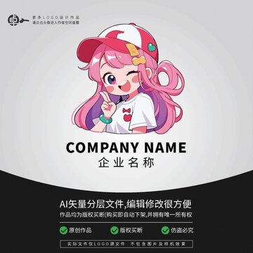 網(wǎng)紅潮牌卡通LOGO潮玩女