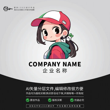卡通網(wǎng)紅潮牌潮玩LOGO女