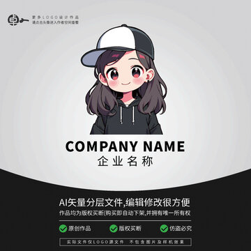 網(wǎng)紅潮玩卡通LOGO潮牌女