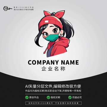 網(wǎng)紅潮牌卡通LOGO潮玩女