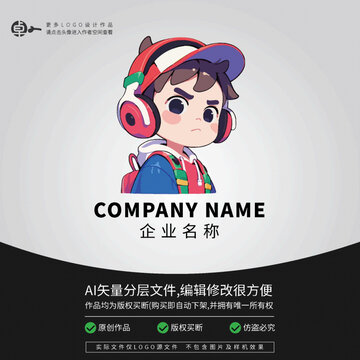 男生潮玩LOGO網(wǎng)紅卡通潮牌