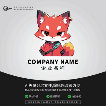 logo潮玩時(shí)尚卡通狐貍潮牌