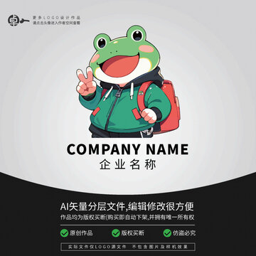 時(shí)尚青蛙蝌蚪卡通logo潮玩