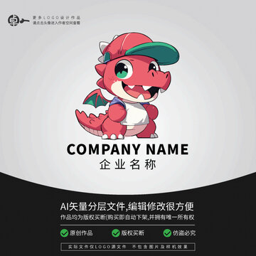 logo潮玩時(shí)尚恐龍人卡通