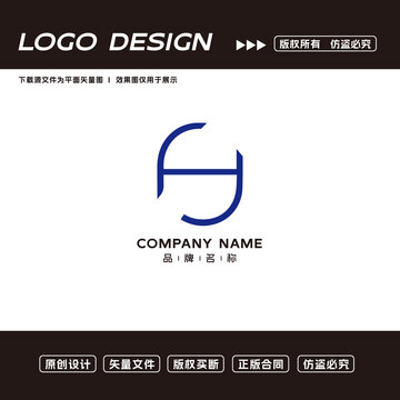 FHJ字母logo標(biāo)志