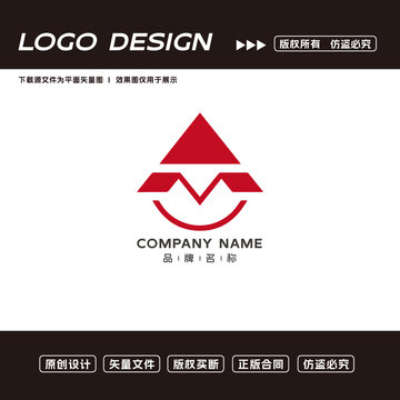 M字母logo科技logo