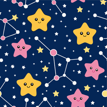 底紋圖案星星和夜空