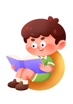 人物教育書本插畫