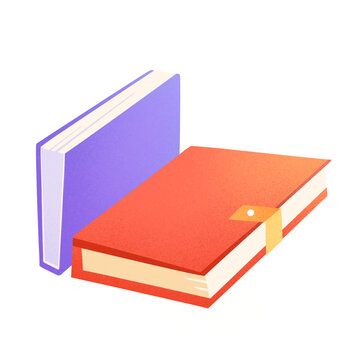 卡通書本插畫