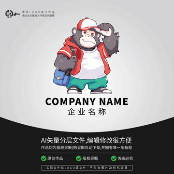 大猩猩LOGO運動卡通時尚