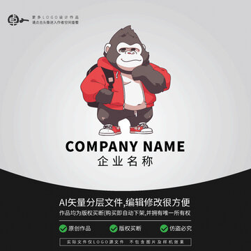 大猩猩潮牌運(yùn)動(dòng)卡通LOGO