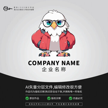 白色老鷹潮牌運(yùn)動(dòng)卡通LOGO