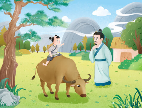 尋隱者不遇牧童與長(zhǎng)者