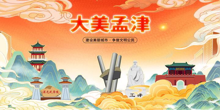 孟津區(qū)大美城宣傳海報展板