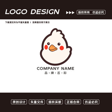 卡通雞logo標(biāo)志