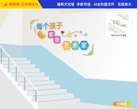 美術(shù)樓梯文化墻