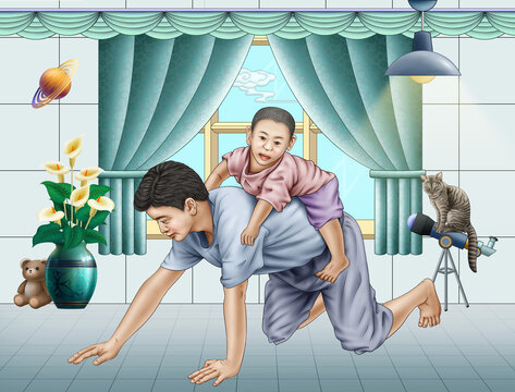 親子運動騎馬馬
