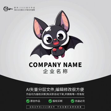 蝙蝠卡通LOGO潮流運(yùn)動(dòng)
